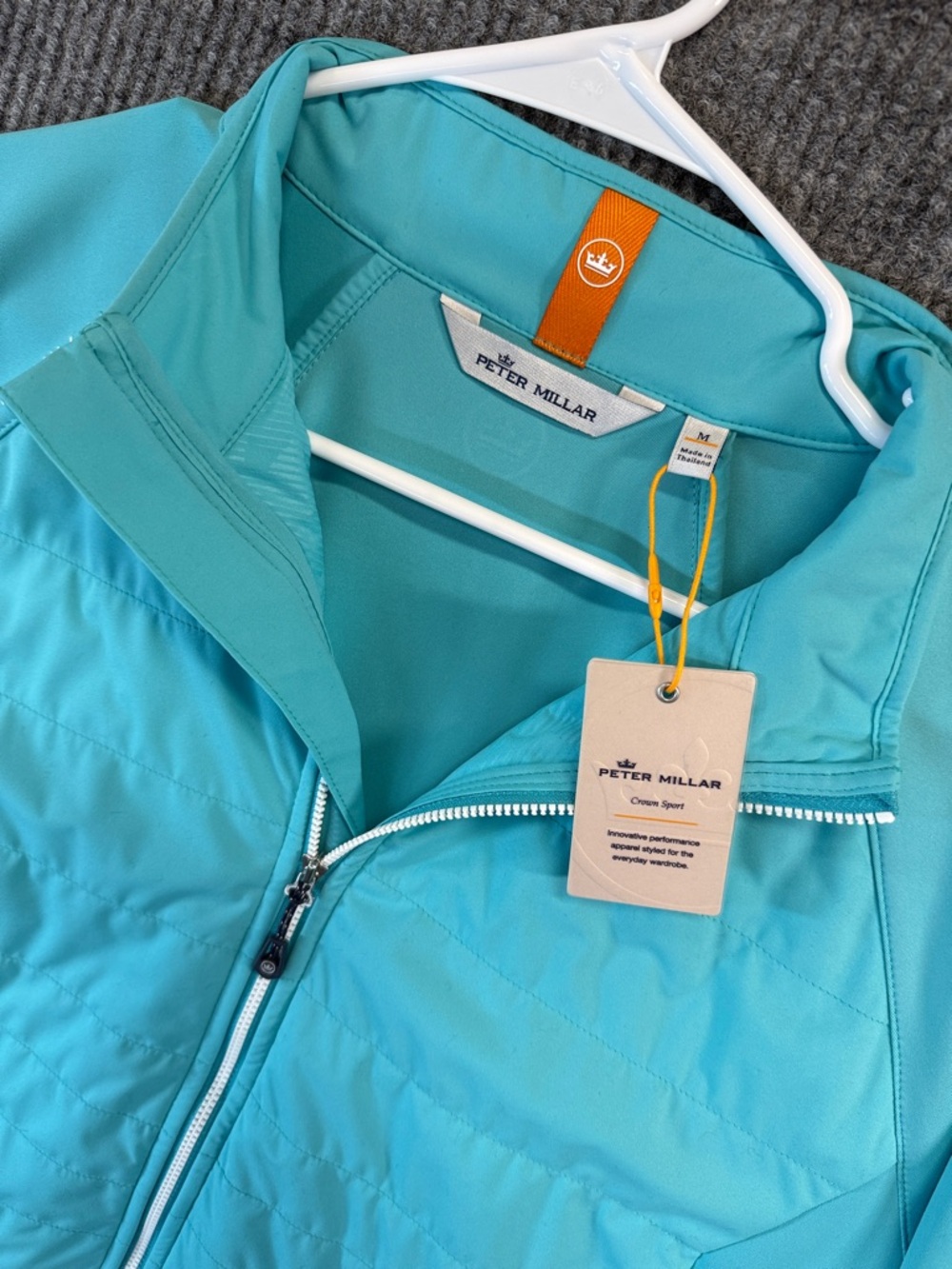 NEW Peter Millar Hyperlight Merge Full Zip Performance Golf Jacket Reef Medium - Picture 2 of 14